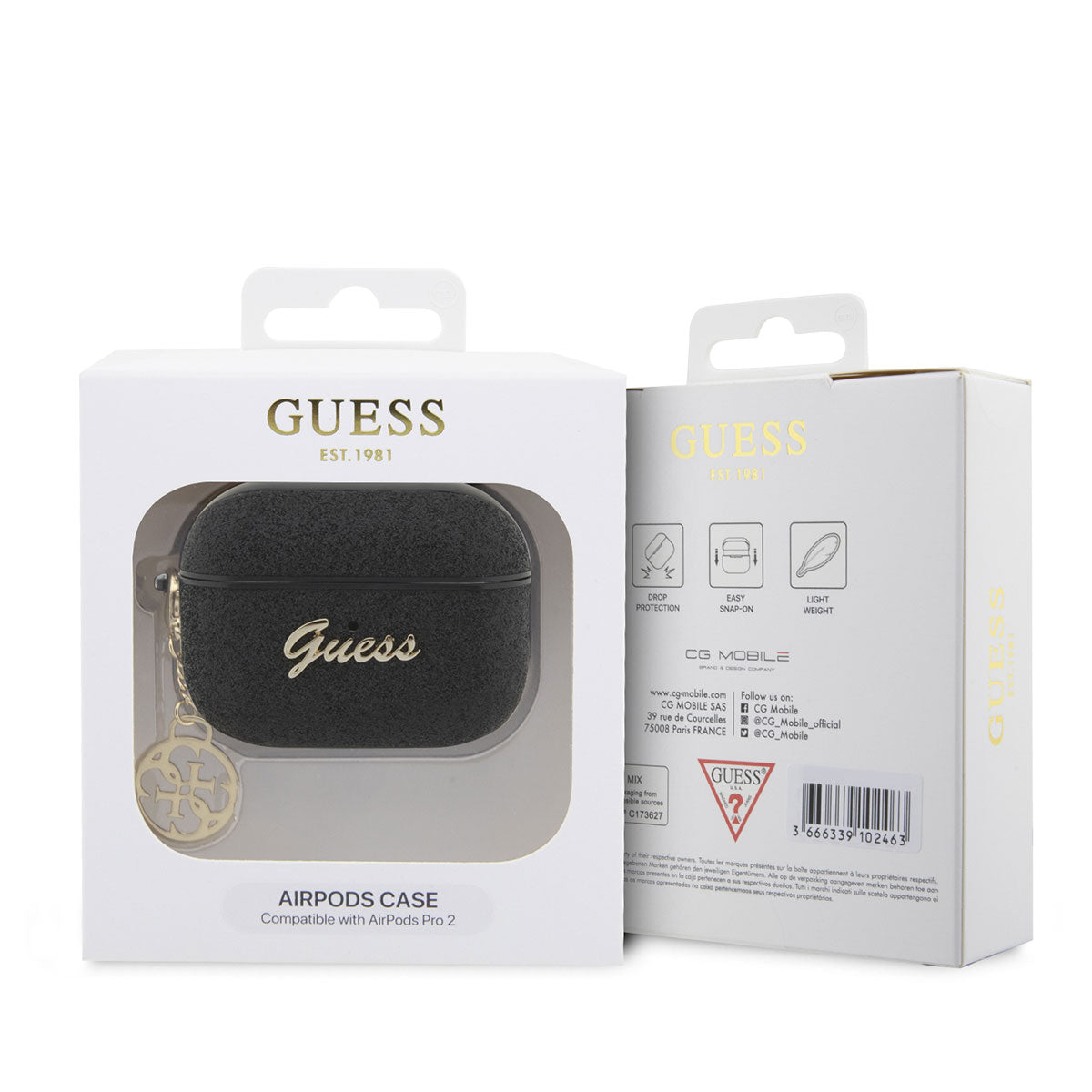 GUESS Glitter Airpods Pro 2 4G Charm Kılıf