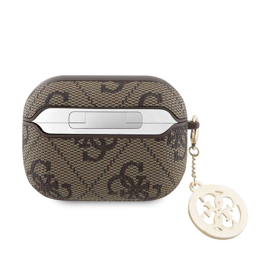 Guess Airpods Pro 2 Orjinal Lisanslı 4G Desenli Taşlı 4G Süs Zincirli Kılıf