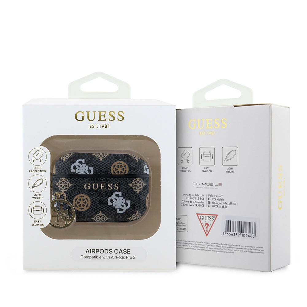 Guess Airpods Pro 2 Orjinal Lisanslı 4G Desenli Yazı Logolu Peony Airpods Kılıf