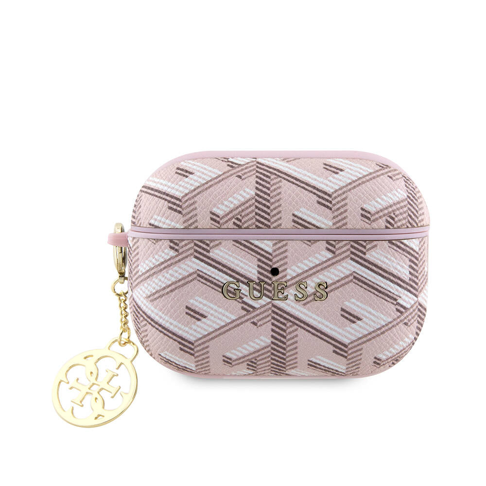 Guess Airpods Pro 2 Orjinal Lisanslı G Cube Desenli 4G Süs Zincirli Kılıf