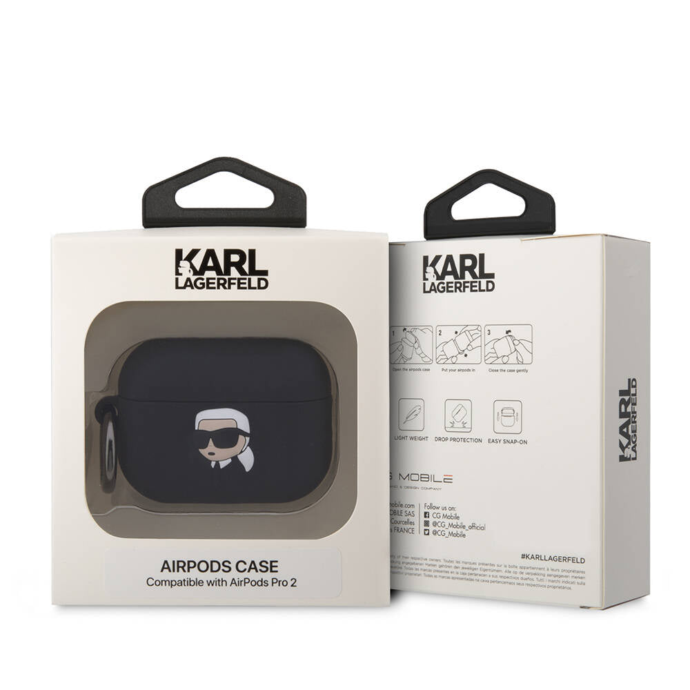 Karl Lagerfeld Airpods Pro 2 Orjinal Lisanslı Karl 3D Silikon Kılıf