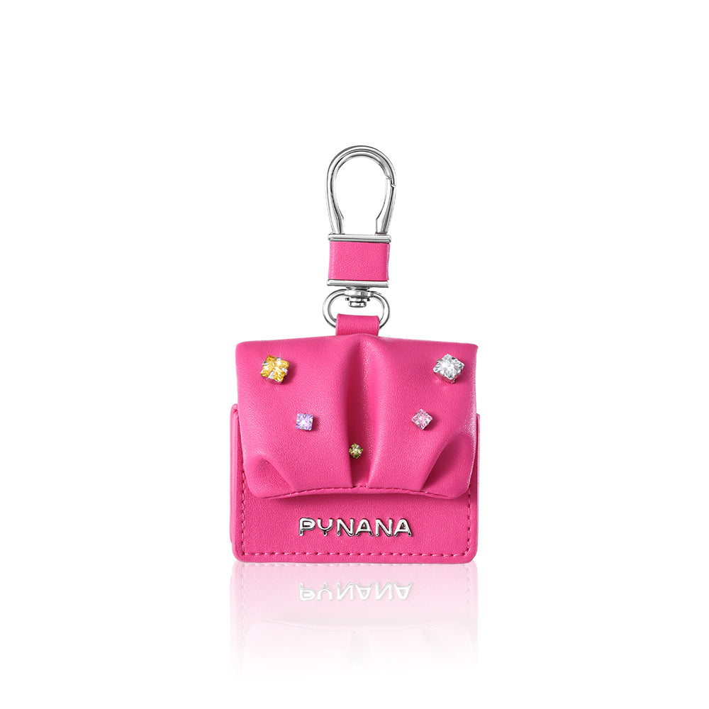 Pynana Sugar Cube Serisi Airpods Pro 2 Kılıf PU Deri Çanta Tasarımlı Taşlı Kılıf
