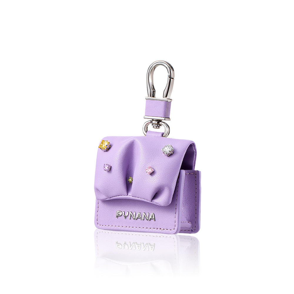 Pynana Sugar Cube Serisi Airpods Pro 2 Kılıf PU Deri Çanta Tasarımlı Taşlı Kılıf