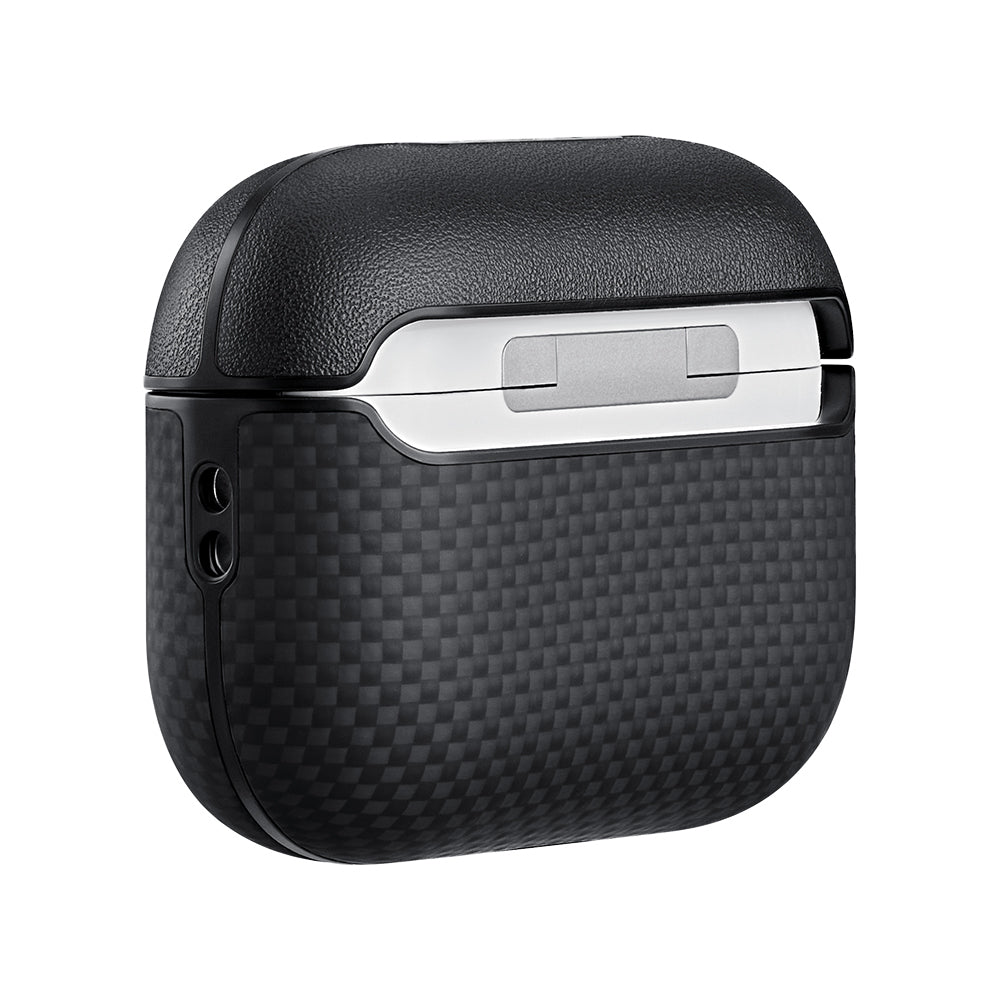 Pitaka Ultra-Slim Classic Serisi Airpods Pro 3 1500D Aramid Fiber Black-Grey Twill Kılıf