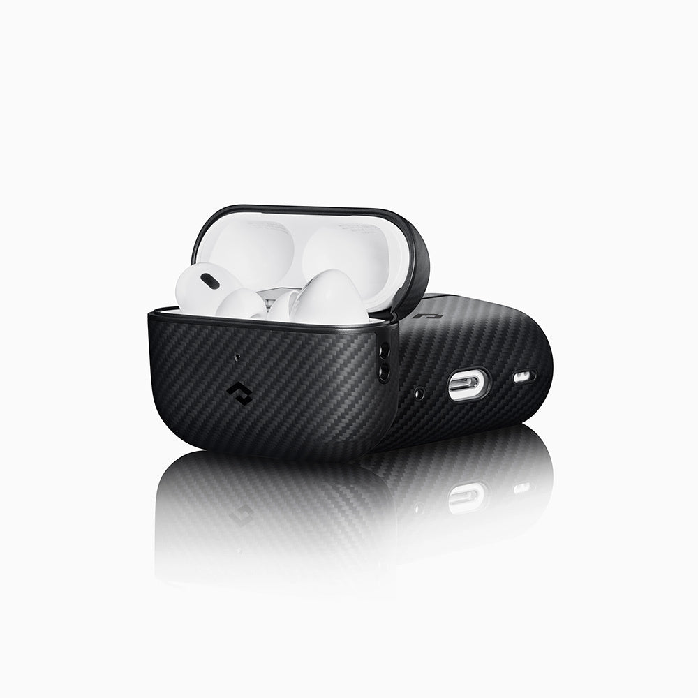 Pitaka Classic Serisi Airpods Pro Kılıf 600D Aramid Fiber Black-Grey Twill Kılıf