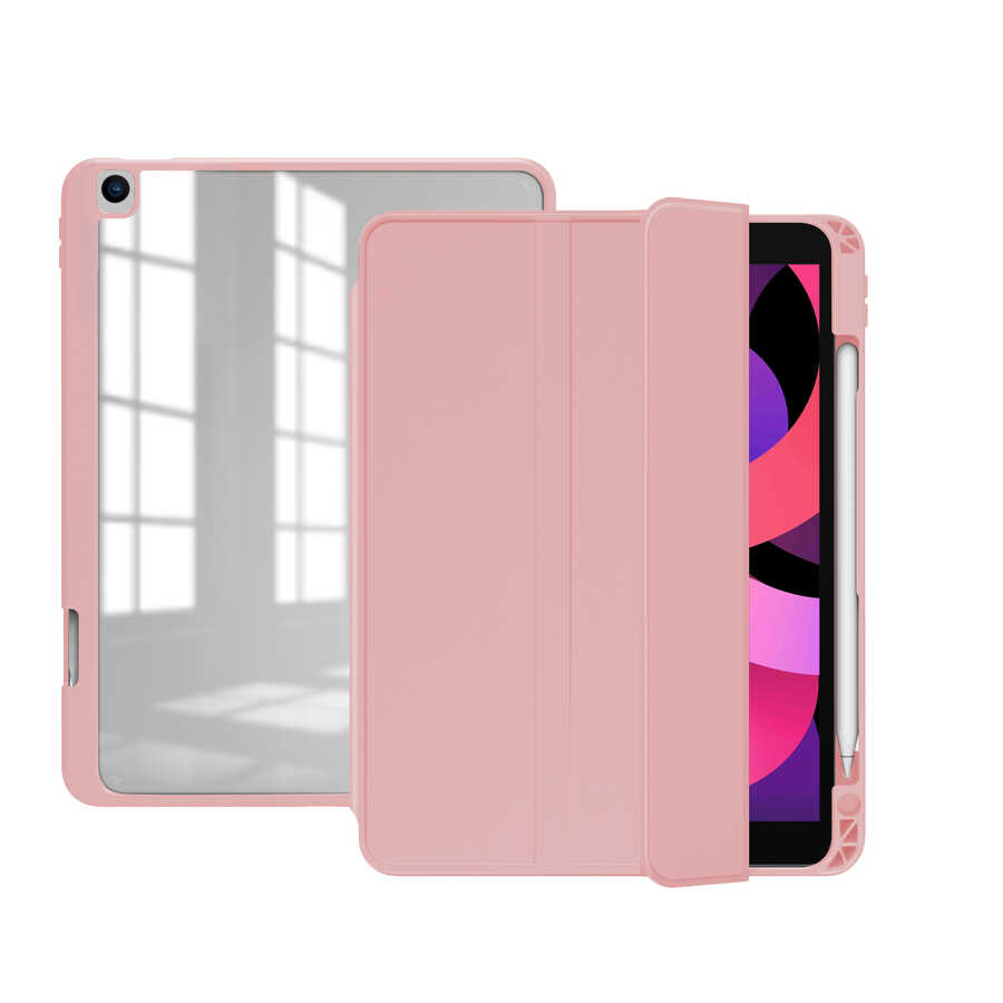 Cepax Nort iPad 10.2 2021 (9.Nesil) Arkası Şeffaf Standlı Tablet Kılıfı
