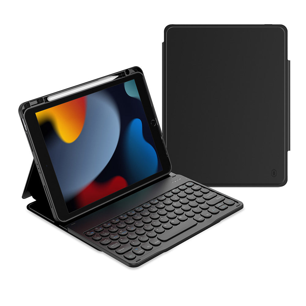 Wiwu Protective iPad 10.2 2021 (9.Nesil) Gizli Kalem Bölmeli Klavyeli Kılıf