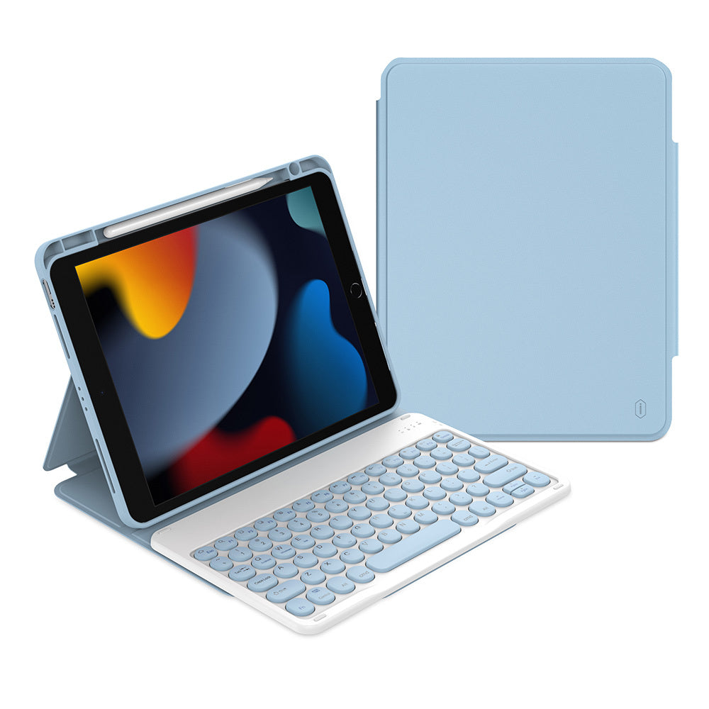 Wiwu Protective iPad 10.2 2021 (9.Nesil) Gizli Kalem Bölmeli Klavyeli Kılıf