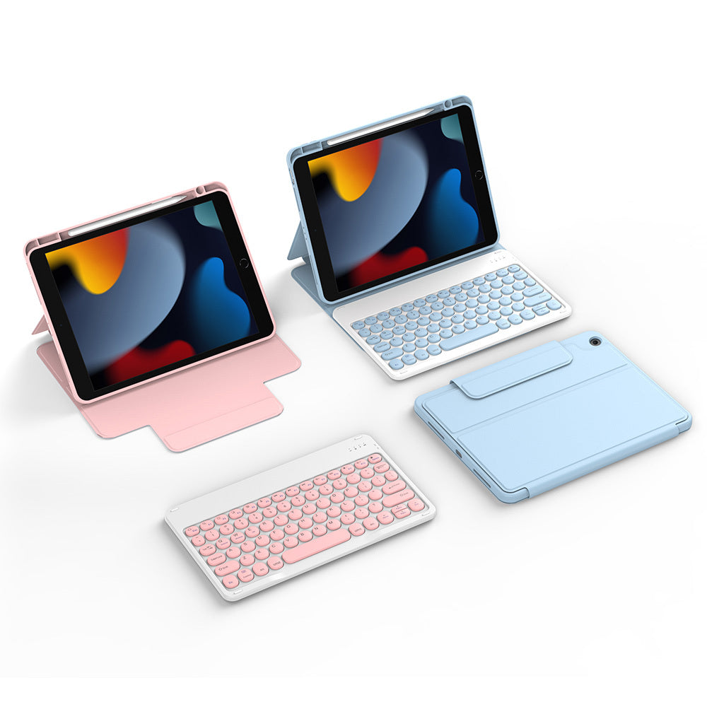 Wiwu Protective iPad 10.2 2021 (9.Nesil) Gizli Kalem Bölmeli Klavyeli Kılıf