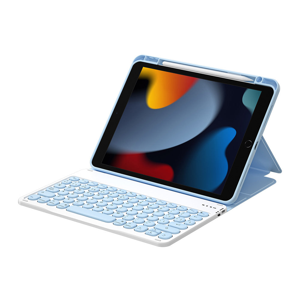 Wiwu Protective iPad 10.2 2021 (9.Nesil) Gizli Kalem Bölmeli Klavyeli Kılıf