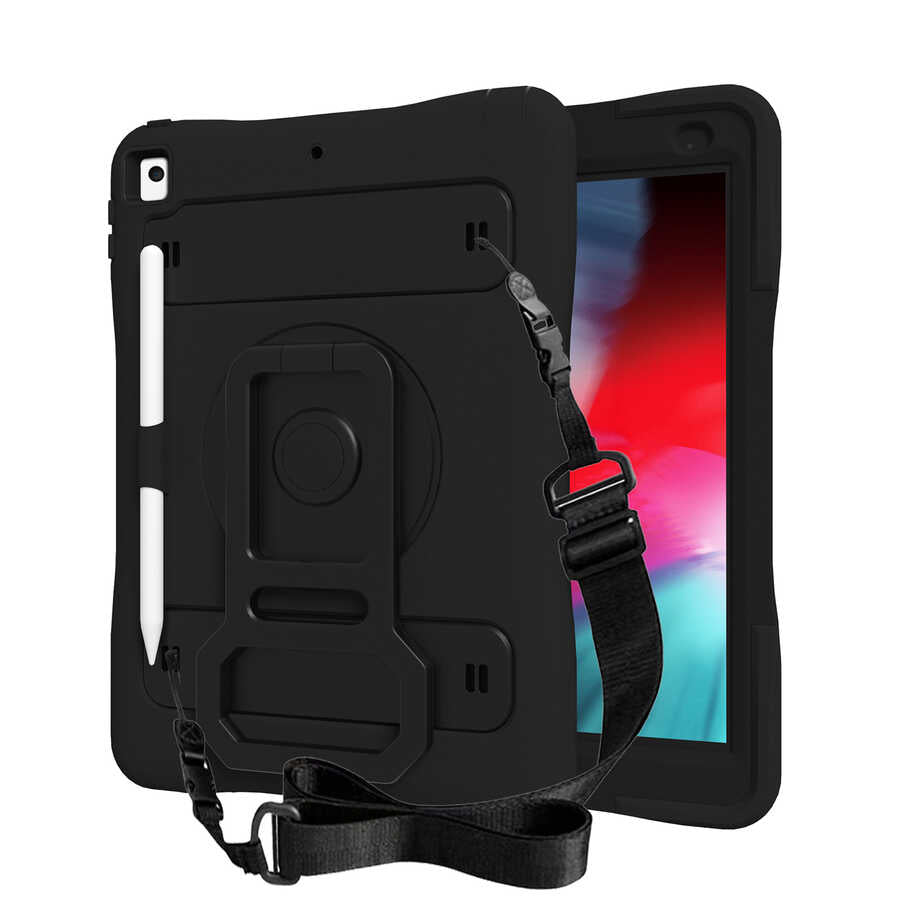 Cepax iPad 10.2 2021 (9.Nesil) Yeni Nesil Kalem Bölmeli Defender Silikon Kılıfı