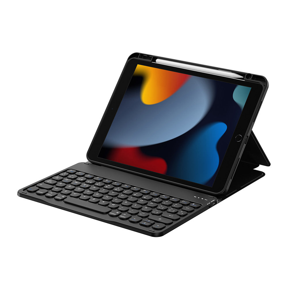 Wiwu Protective iPad 10.2 (8.Nesil) Gizli Kalem Bölmeli Klavyeli Kılıf
