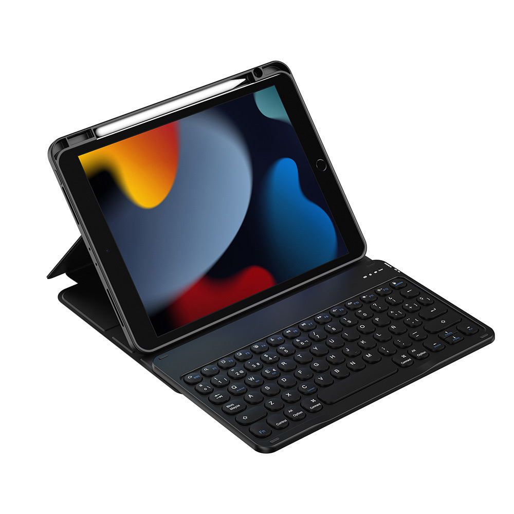 Wiwu Protective iPad 10.2 (8.Nesil) Gizli Kalem Bölmeli Klavyeli Kılıf