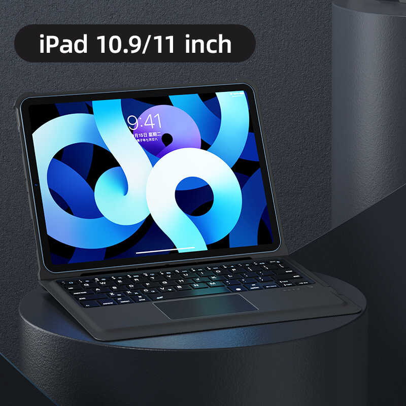 Benks iPad Air 10.9 2022 (5.Nesil) Multifunctional Kablosuz Klavyeli Tablet Kılıfı