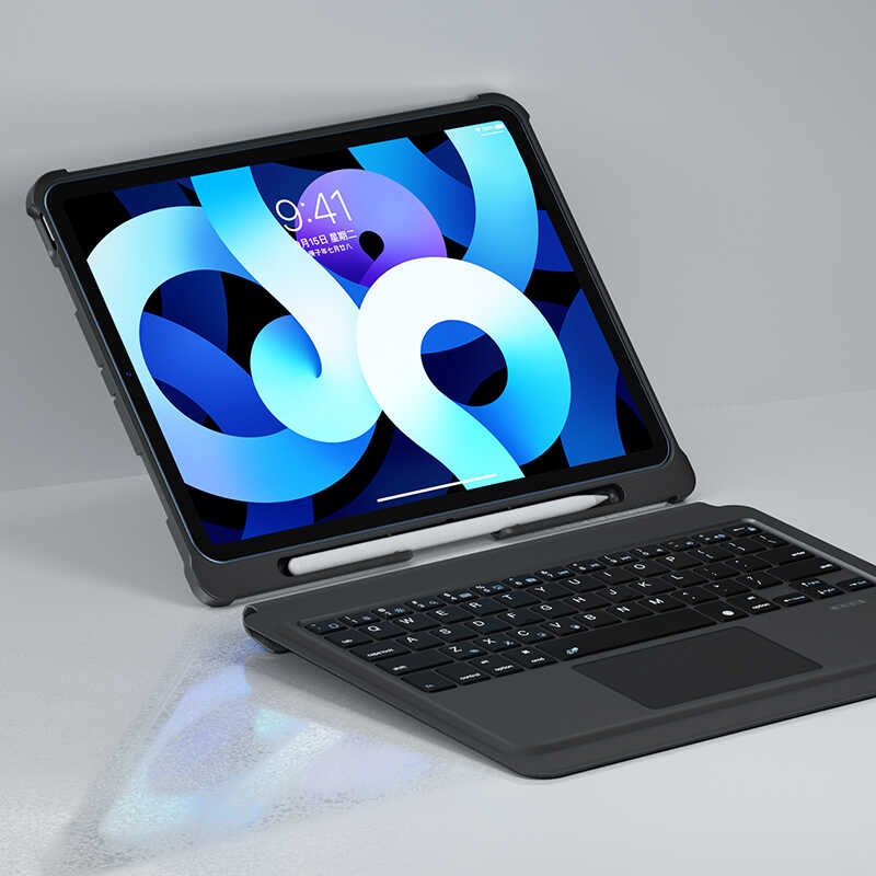 Benks iPad Air 10.9 2022 (5.Nesil) Multifunctional Kablosuz Klavyeli Tablet Kılıfı