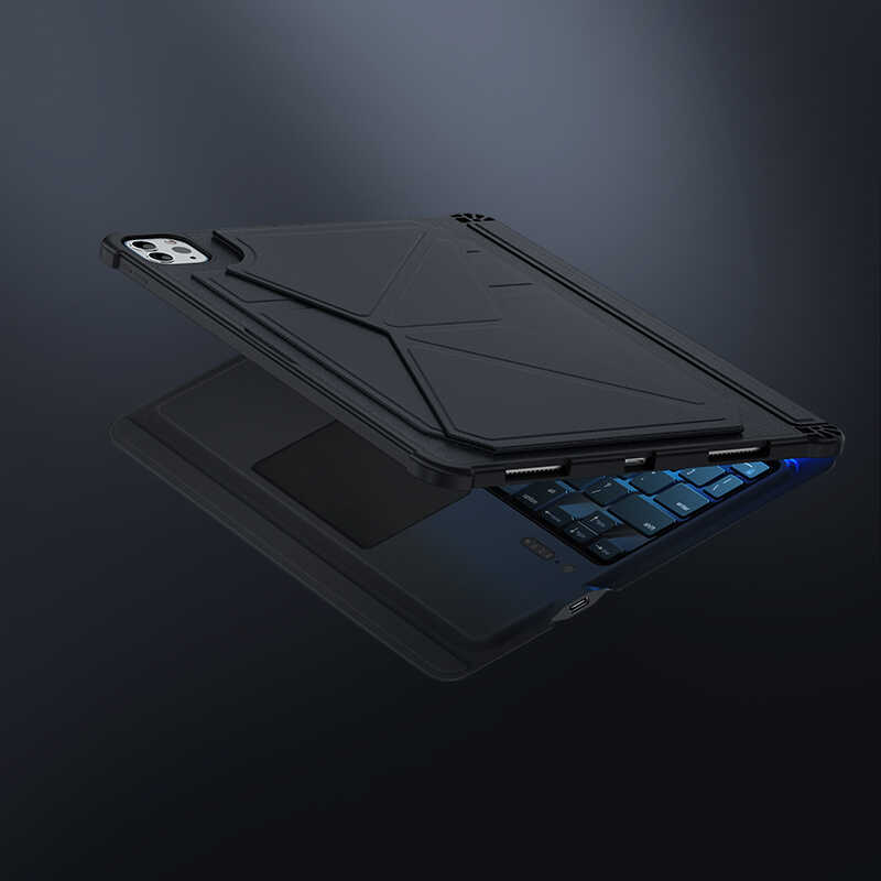 Benks iPad Air 10.9 2022 (5.Nesil) Multifunctional Kablosuz Klavyeli Tablet Kılıfı