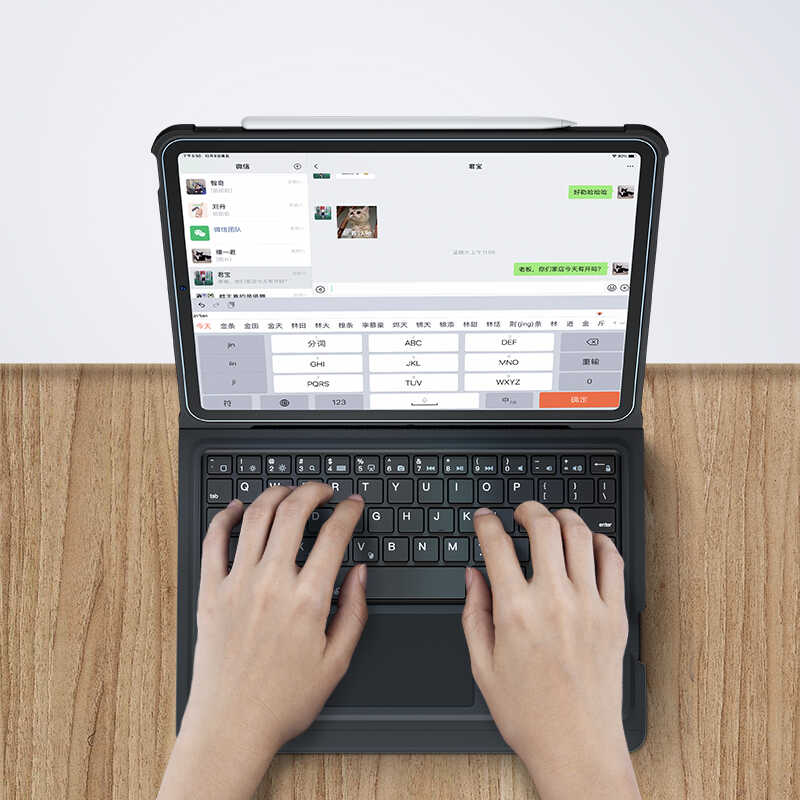 Benks iPad Air 10.9 2022 (5.Nesil) Multifunctional Kablosuz Klavyeli Tablet Kılıfı