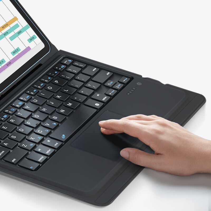 Benks iPad Air 10.9 2022 (5.Nesil) Multifunctional Kablosuz Klavyeli Tablet Kılıfı