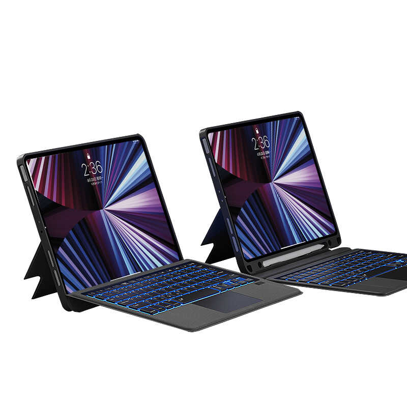 Wiwu Mag Touch iPad Air 10.9 2022 (5.Nesil) Klavyeli Standlı Tablet Kılıfı