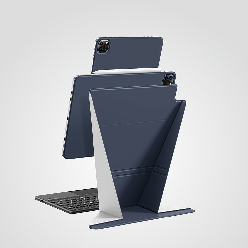 Amazingthing Matte Pro Mag Folio iPad Air 11 2024 Katlanabilir Magnetik Standlı Tablet Kılıfı