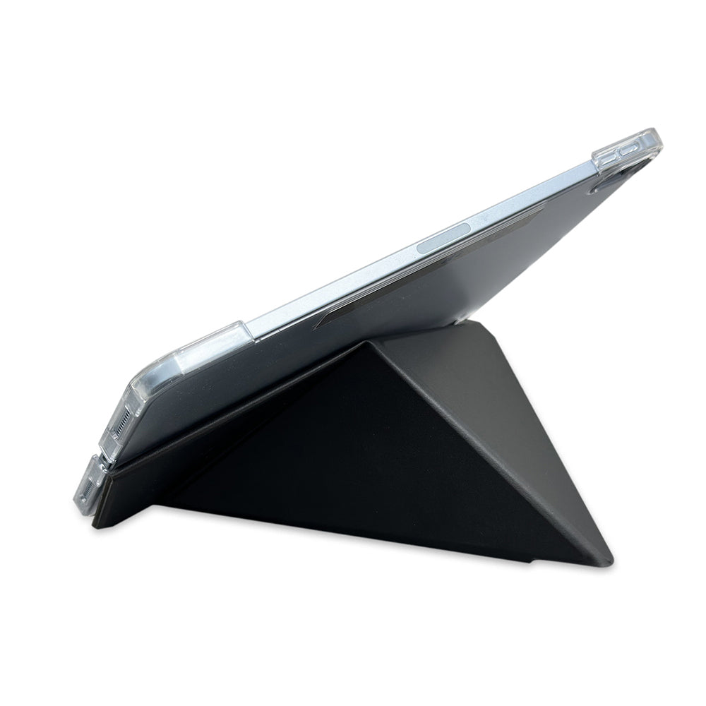 Raptic Clear Folio iPad Air 11 M2 2024 Airbagli Şeffaf Kılıflı Katlanabilir Standlı Kılıf