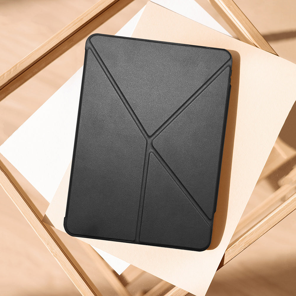 Raptic Clear Folio iPad Air 11 M2 2024 Airbagli Şeffaf Kılıflı Katlanabilir Standlı Kılıf
