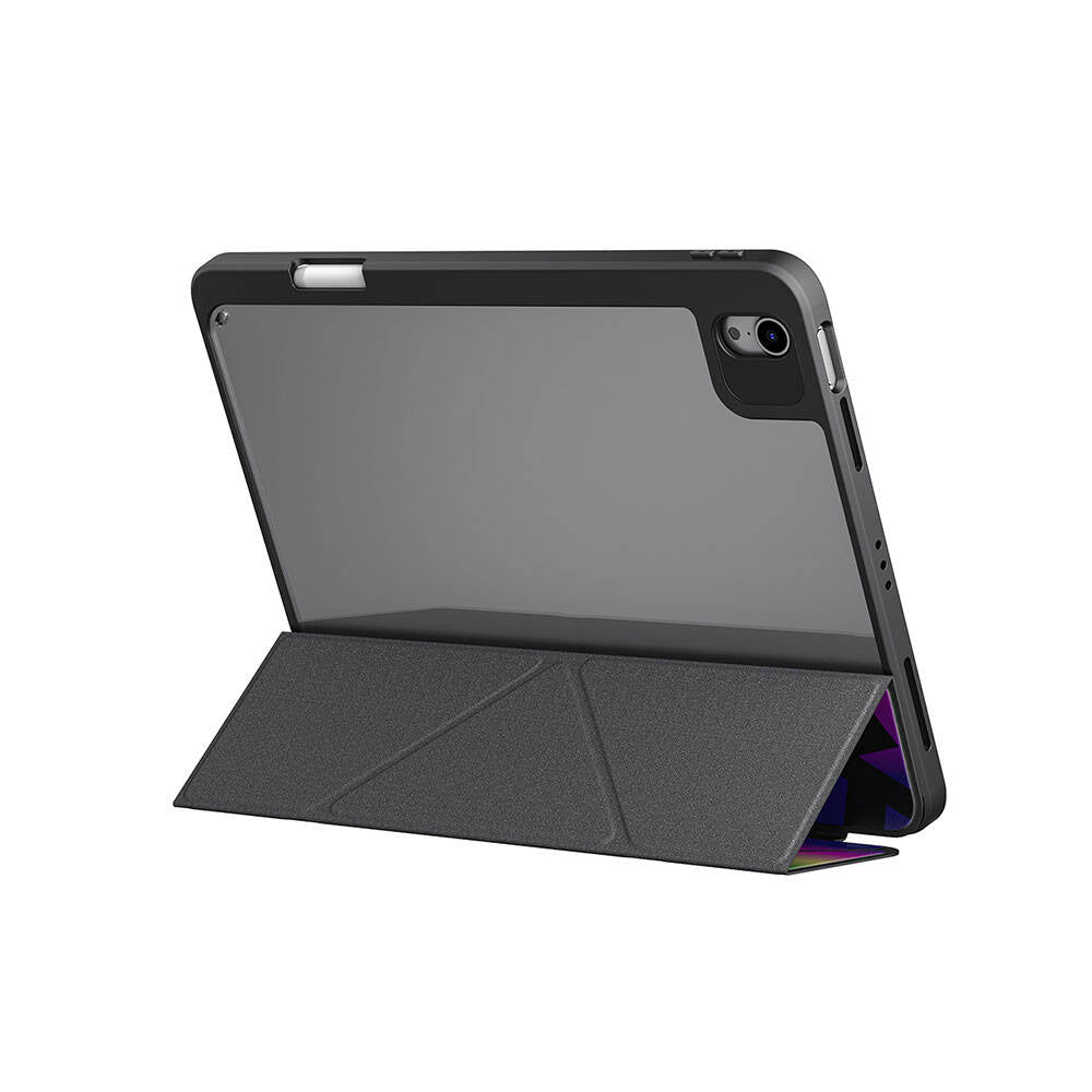 SkinArma iPad Air 11 2025 M3 Holografik Tasarımlı Arkası Şeffaf Çıkarılabilir Magnetik Kira Kobai Kılıf