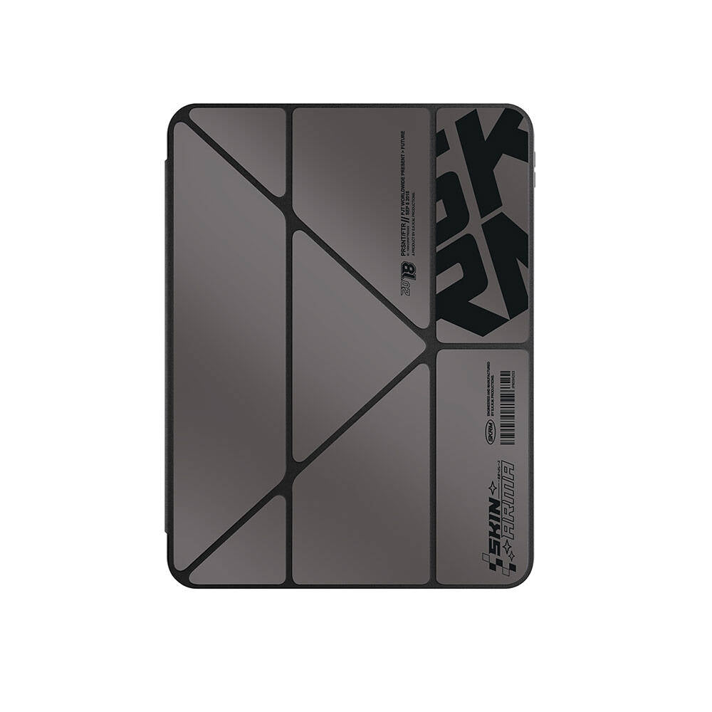 SkinArma iPad Air 11 2025 M3 Holografik Tasarımlı Arkası Şeffaf Çıkarılabilir Magnetik Kira Kobai Kılıf