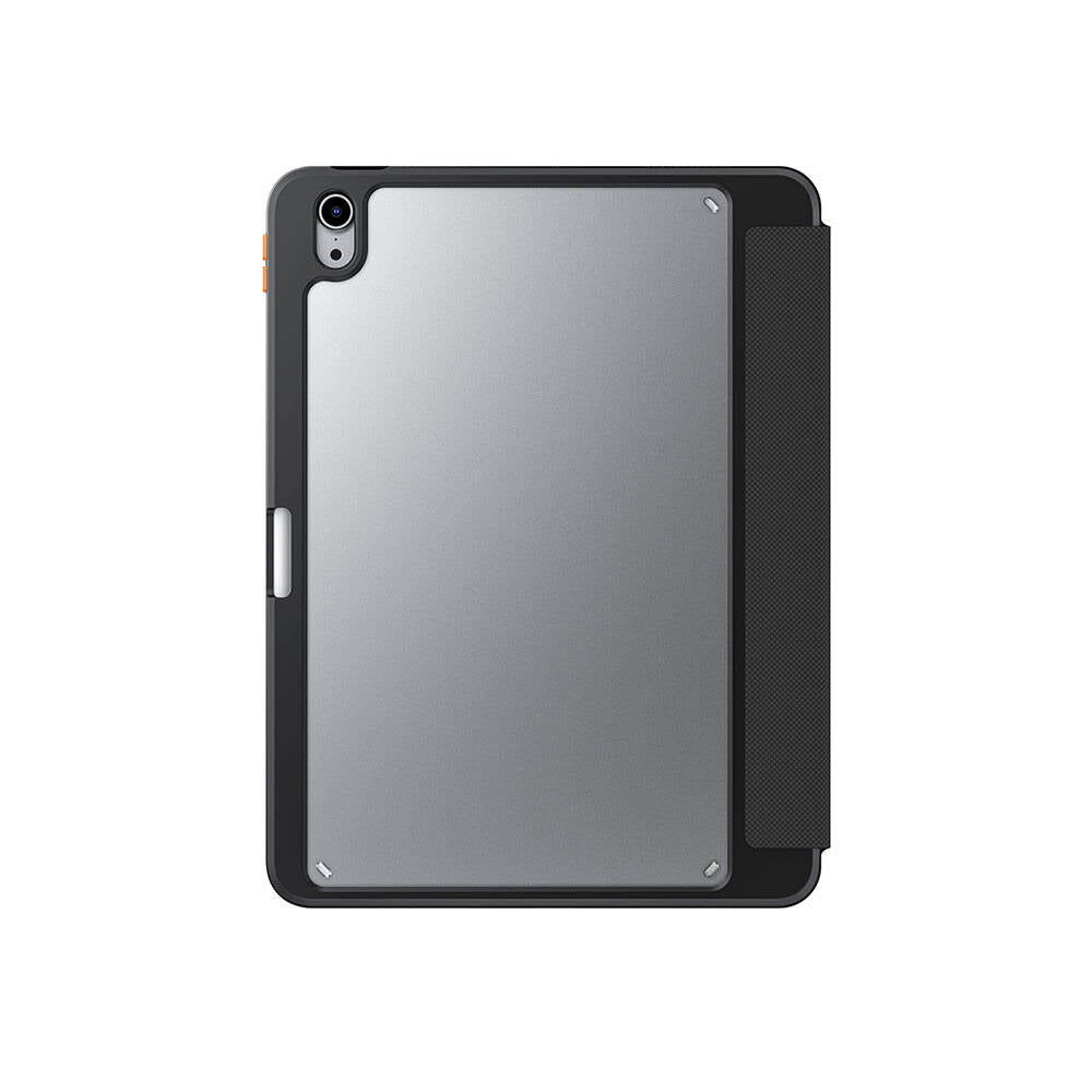 SkinArma iPad Air 11 2025 M3 Kabartma Baskı Tasarımlı 360 Tam Koruma Arkası Şeffaf Standlı Gamma Kılıf