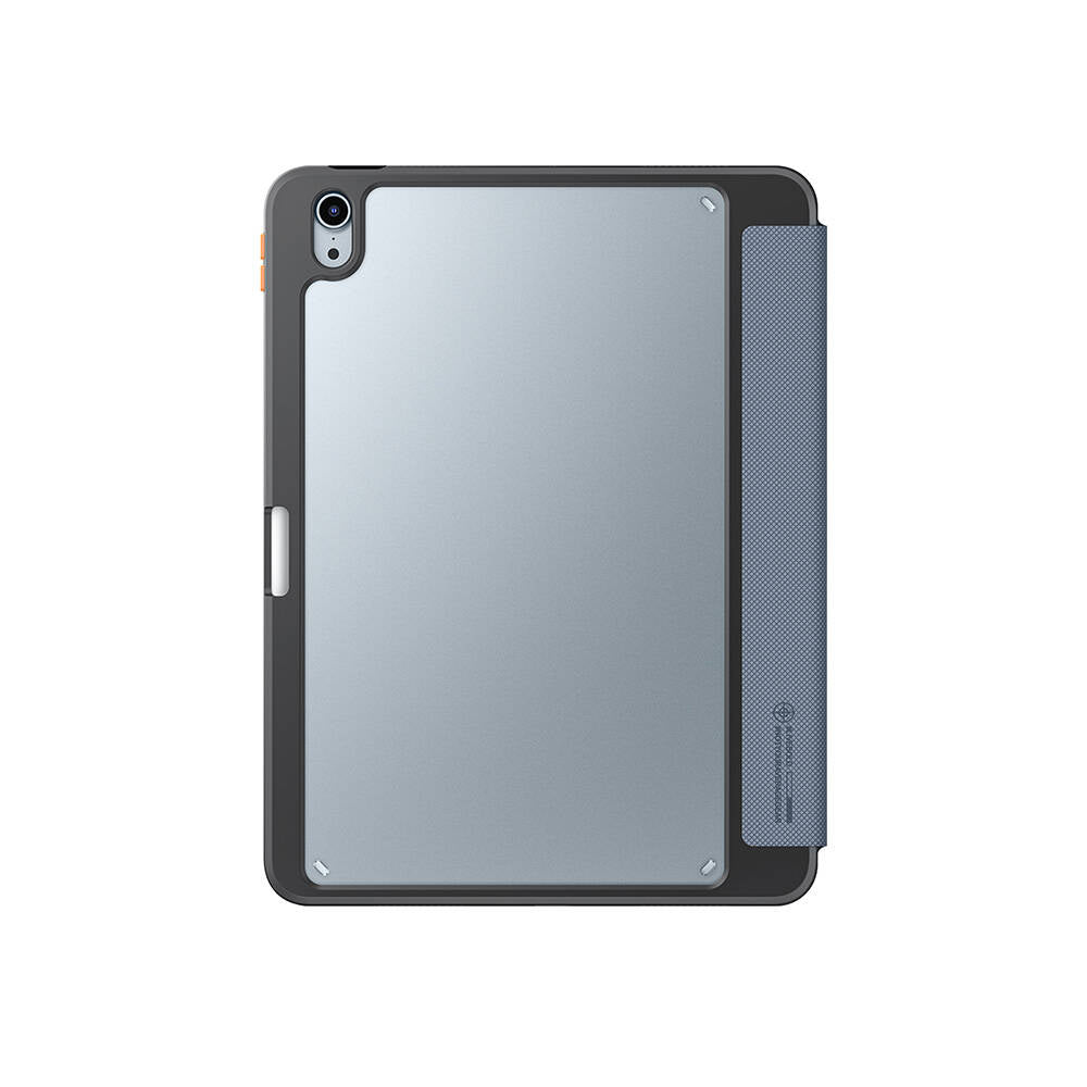 SkinArma iPad Air 11 2025 M3 Kabartma Baskı Tasarımlı 360 Tam Koruma Arkası Şeffaf Standlı Gamma Kılıf
