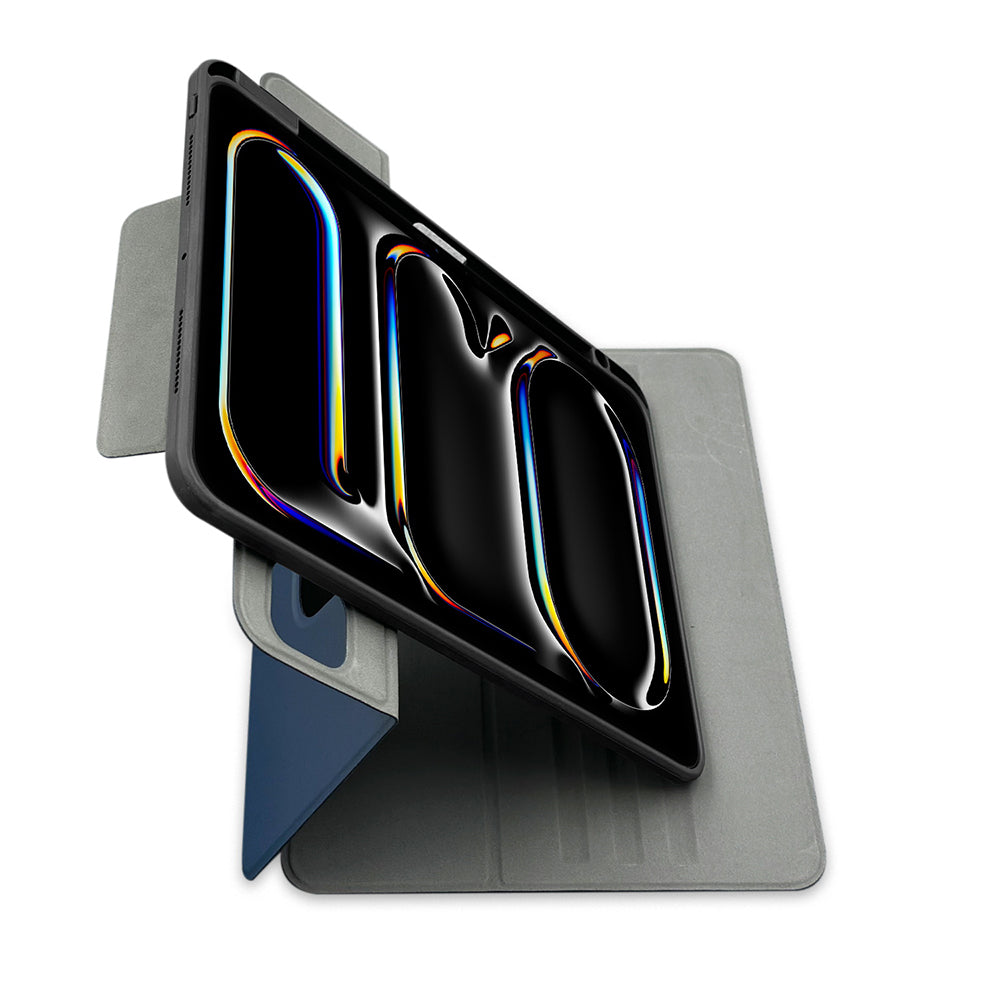 Raptic Spin Detachable Folio iPad Air 11 2025 M3 PU Ayrılabilir Kalem Bölmeli Standlı Kılıf