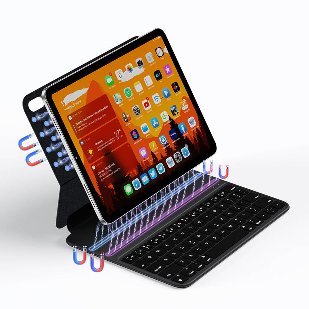 Wiwu F16 iPad Air 11 2025 M3 Klavyeli Standlı Magnetik Kılıf