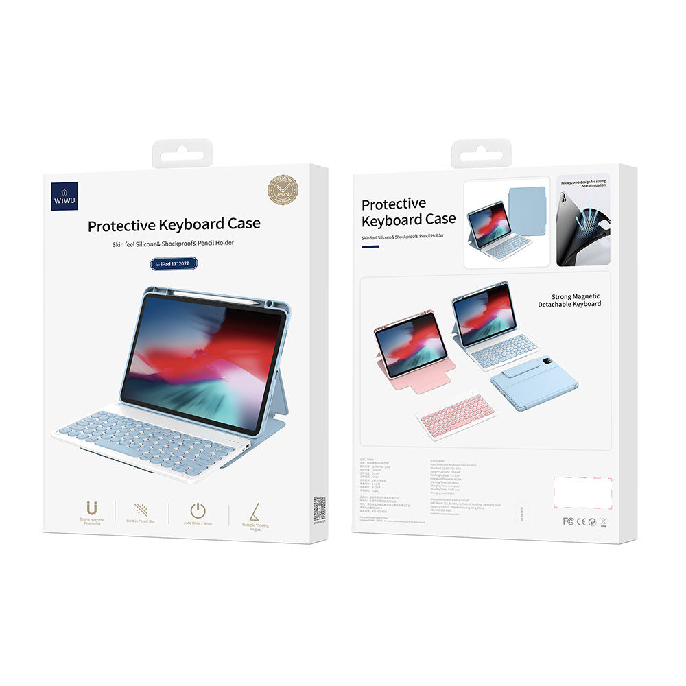 Wiwu Protective iPad Air 11 2025 M3 Gizli Kalem Bölmeli Klavyeli Kılıf