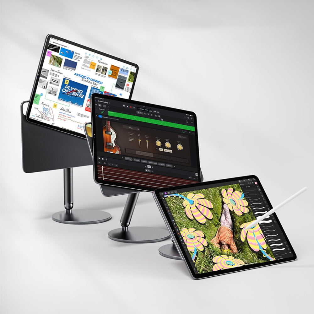 Wiwu ZM-310 iPad Air 11 2025 M3 360 Derece Dönebilen Magnetik Başlıklı Tablet Standı