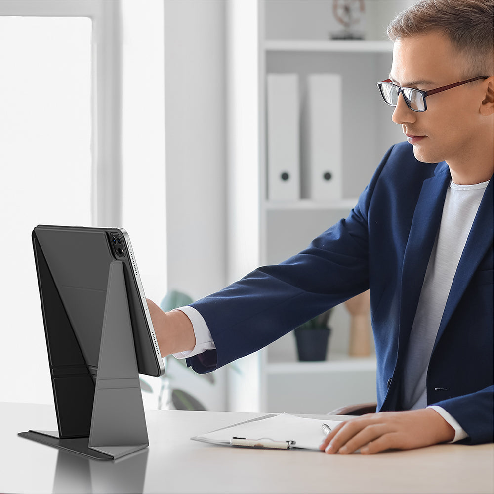 Amazingthing Matte Pro Mag Folio iPad Air 13 2025 M3 Katlanabilir Magnetik Standlı Tablet Kılıfı