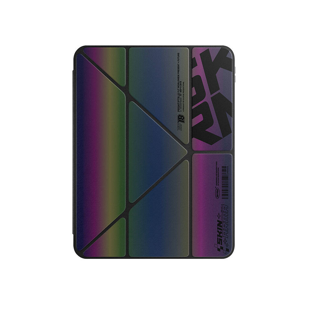 SkinArma iPad Air 13 2025 M3 Kılıf Holografik Tasarımlı Arkası Şeffaf Çıkarılabilir Magnetik Kira Kobai Kılıf