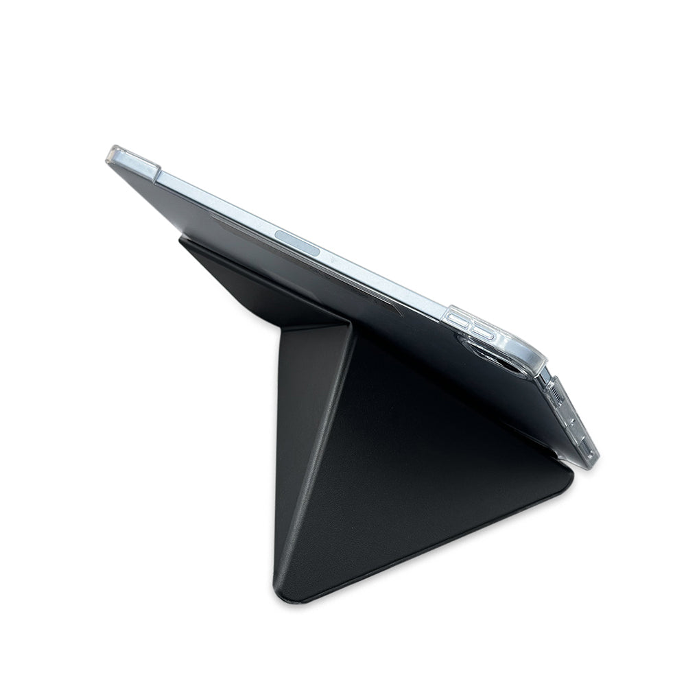 Raptic Clear Folio iPad Air 13 2025 M3 Airbagli Şeffaf Kılıflı Katlanabilir Standlı Kılıf