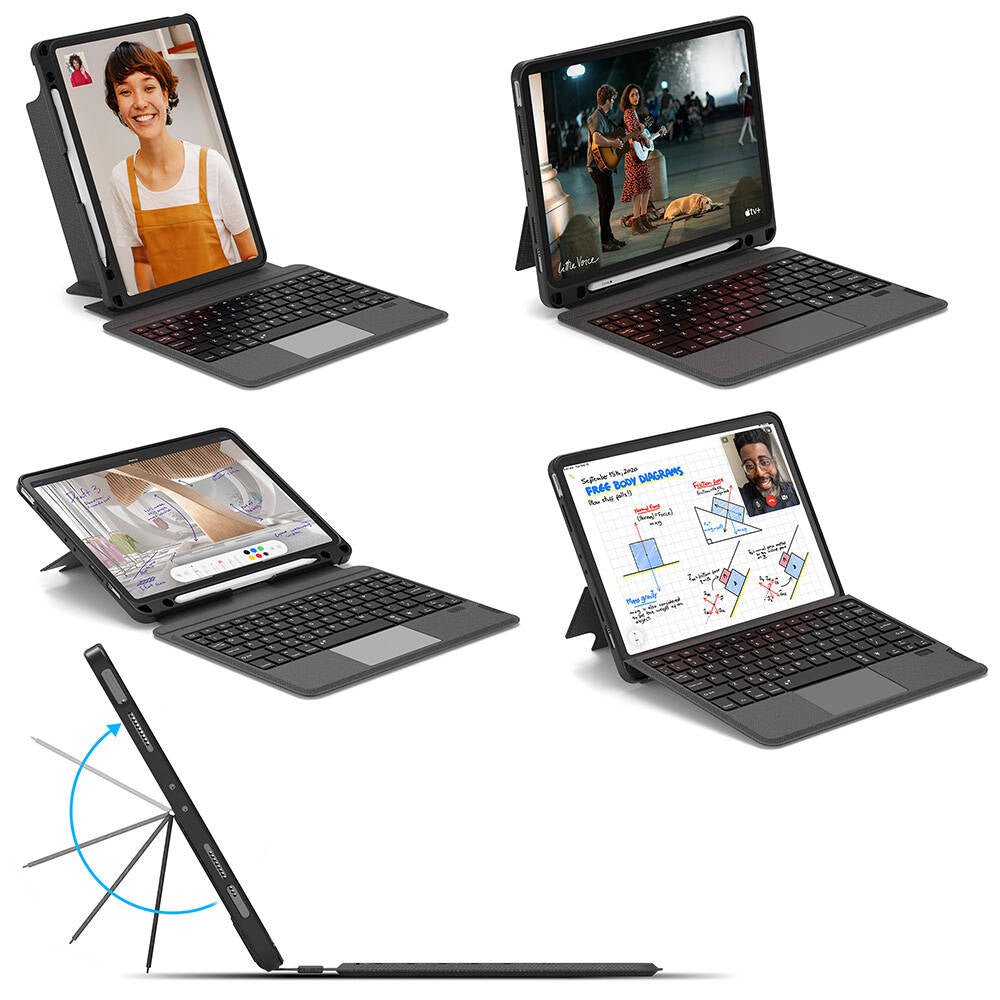 Wiwu Mag Touch iPad Air 13 2025 M3 Klavyeli Standlı Kılıf
