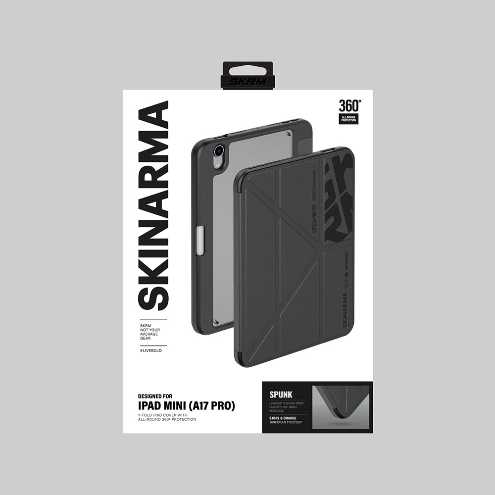 Skinarma iPad Mini 2024 (7.Nesil) Desenli Airbag Tasarımlı Standlı Spunk Tablet Kılıfı