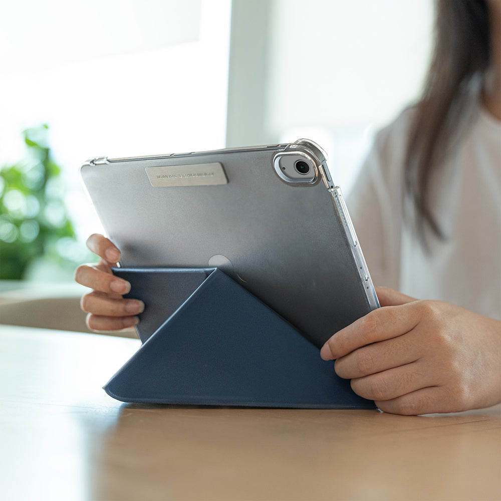 Raptic Clear Folio iPad Pro 11 2024 Airbagli Şeffaf Kılıflı Katlanabilir Standlı Kılıf