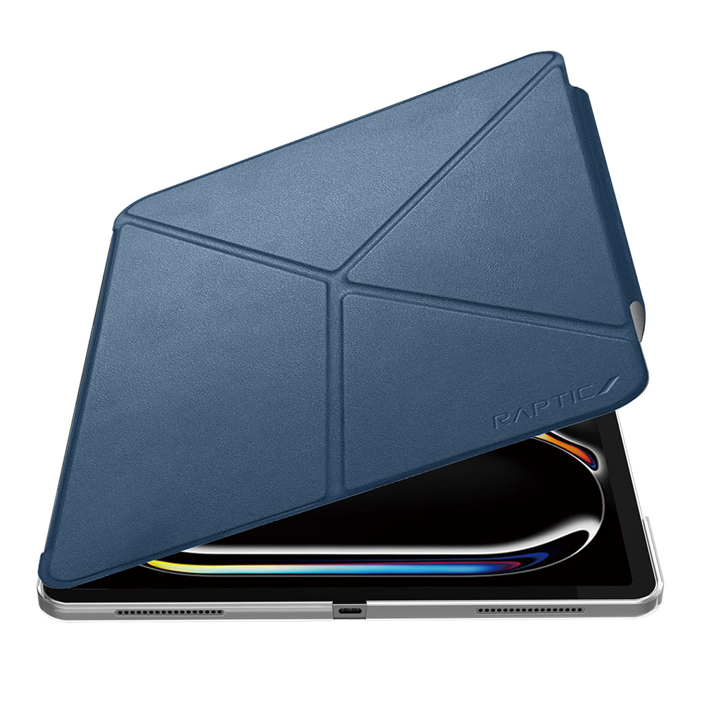 Raptic Clear Folio iPad Pro 11 2024 Airbagli Şeffaf Kılıflı Katlanabilir Standlı Kılıf