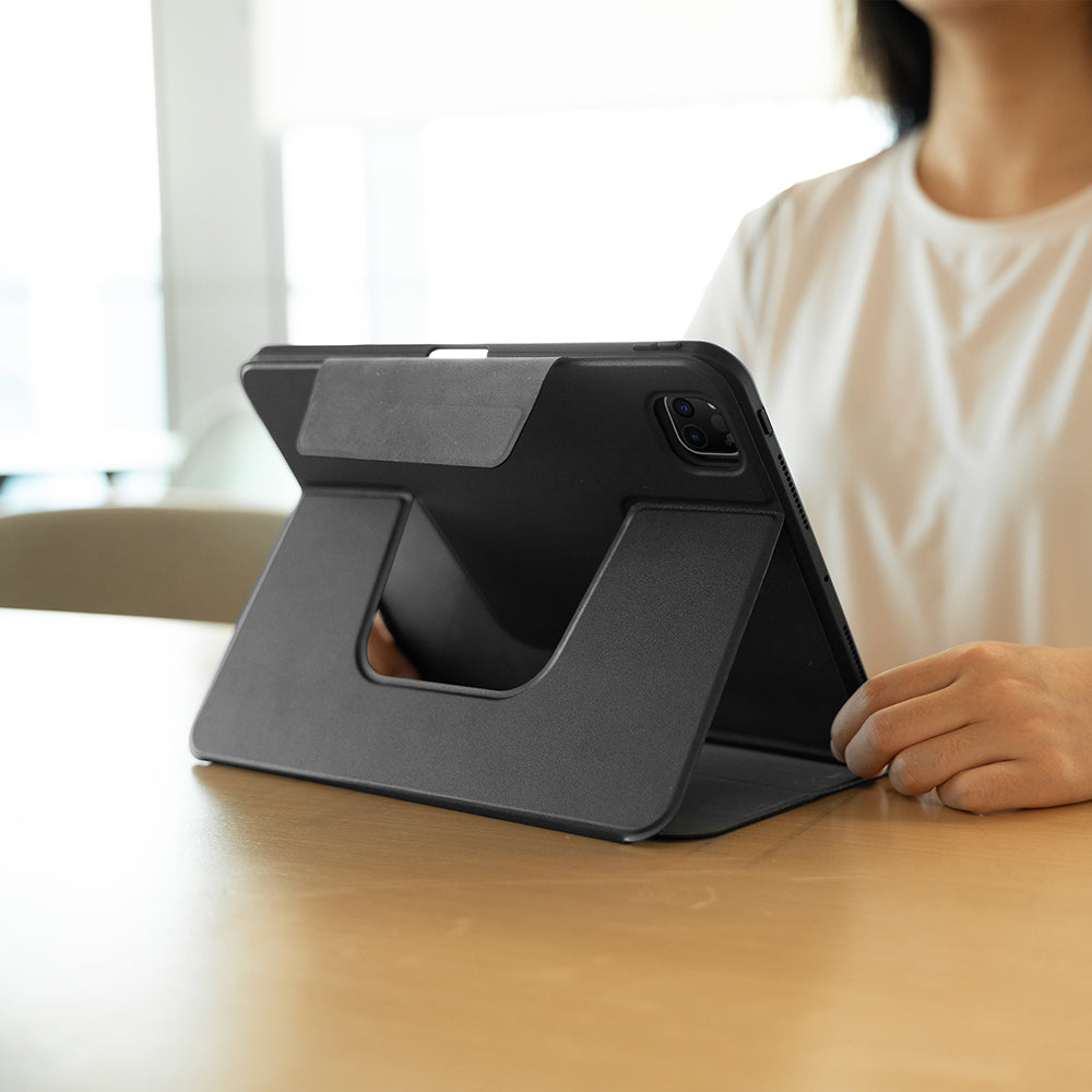 Raptic Spin Detachable Folio iPad Pro 11 2024 PU Ayrılabilir Kalem Bölmeli Standlı Kılıf