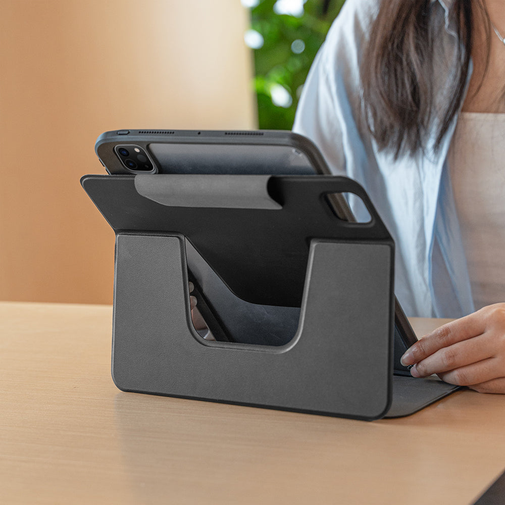 Raptic Spin Detachable Folio iPad Pro 11 2024 PU Ayrılabilir Kalem Bölmeli Standlı Kılıf