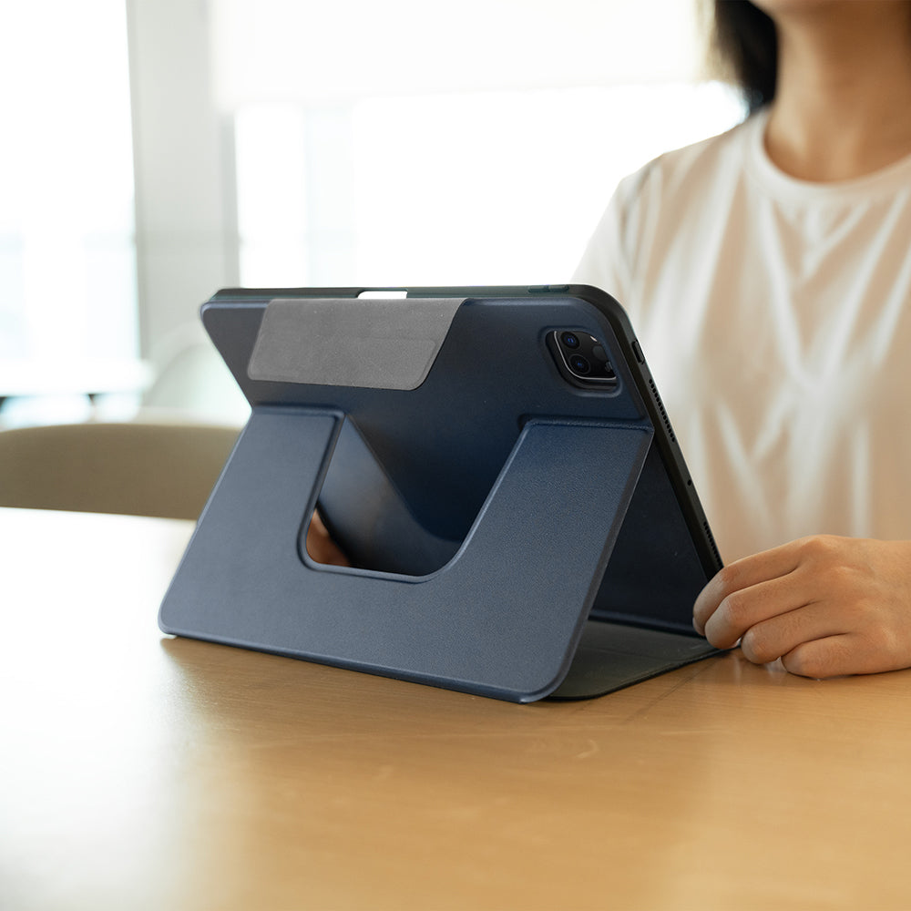 Raptic Spin Detachable Folio iPad Pro 11 2024 PU Ayrılabilir Kalem Bölmeli Standlı Kılıf