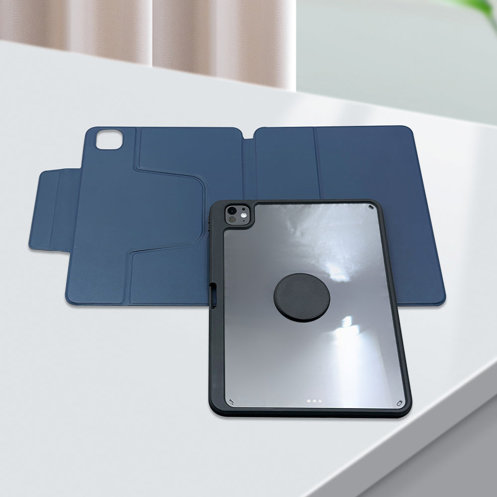 Raptic Spin Detachable Folio iPad Pro 11 2024 PU Ayrılabilir Kalem Bölmeli Standlı Kılıf