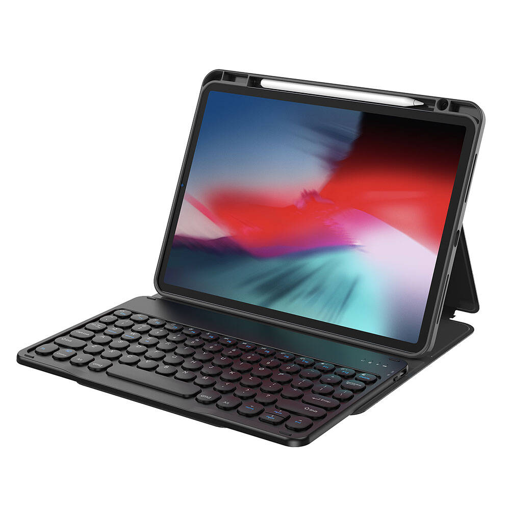 Wiwu Protective iPad Pro 11 2024 Gizli Kalem Bölmeli Klavyeli Tablet Kılıfı
