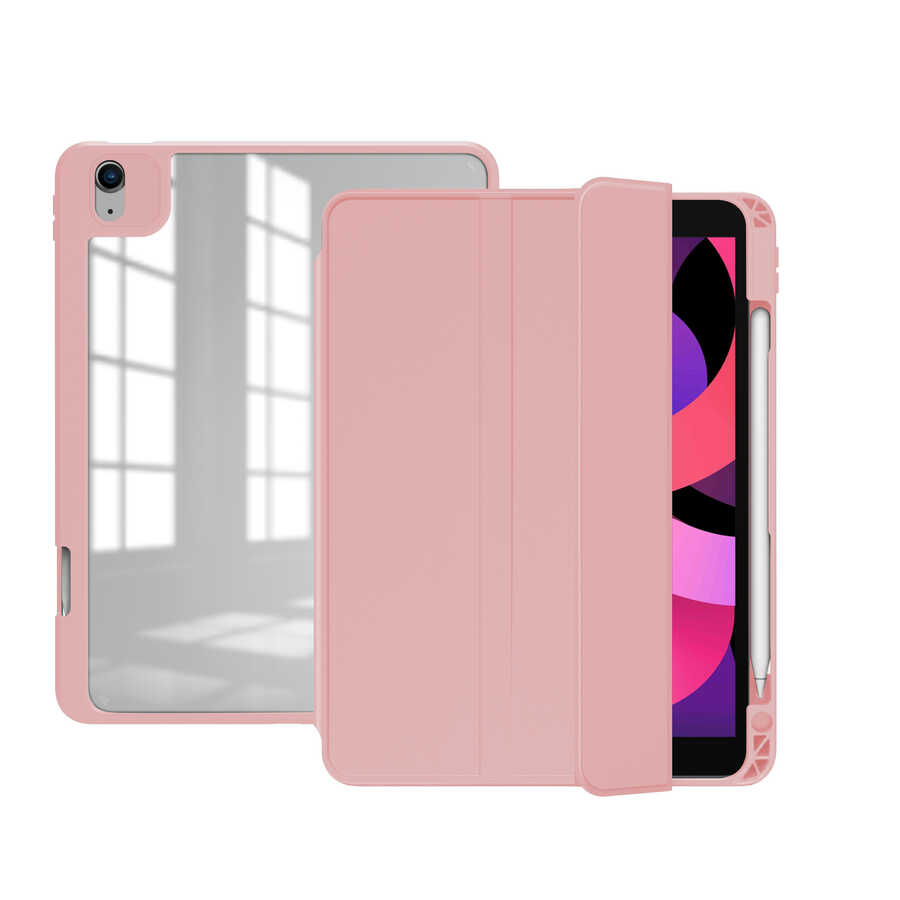 Cepax Nort iPad Pro 12.9 2018 (3.Nesil) Arkası Şeffaf Standlı Kılıf