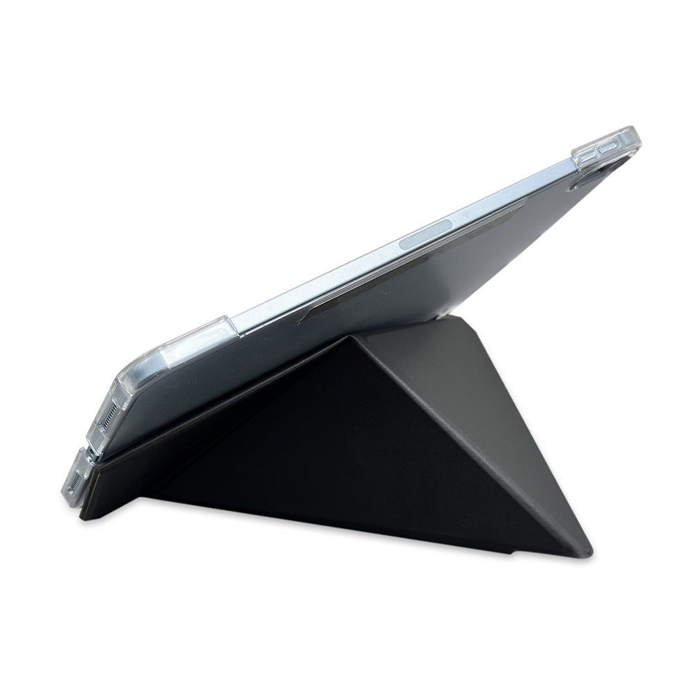Raptic Clear Folio iPad Pro 13 2024 Airbagli Şeffaf Kılıflı Katlanabilir Standlı Kılıf