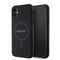 Guess iPhone 11 Orjinal Lisanslı M-safe Şarj Özellikli Yazı Logolu Saffiano Classic Kılıf