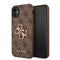 Guess iPhone 11 PU Deri Büyük Metal Logo Dizaynlı Telefon Kılıfı